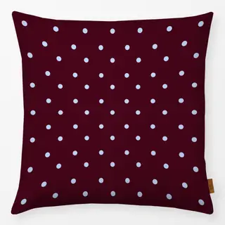 Kissen Polkadots Halbversatz Burgundy