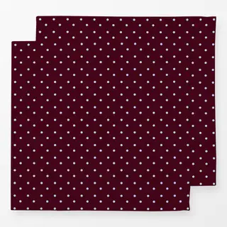 Servietten Polkadots Halbversatz Burgundy