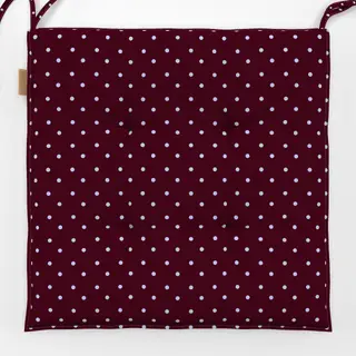 Sitzkissen Polkadots Halbversatz Burgundy