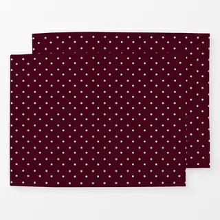 Tischset Polkadots Halbversatz Burgundy