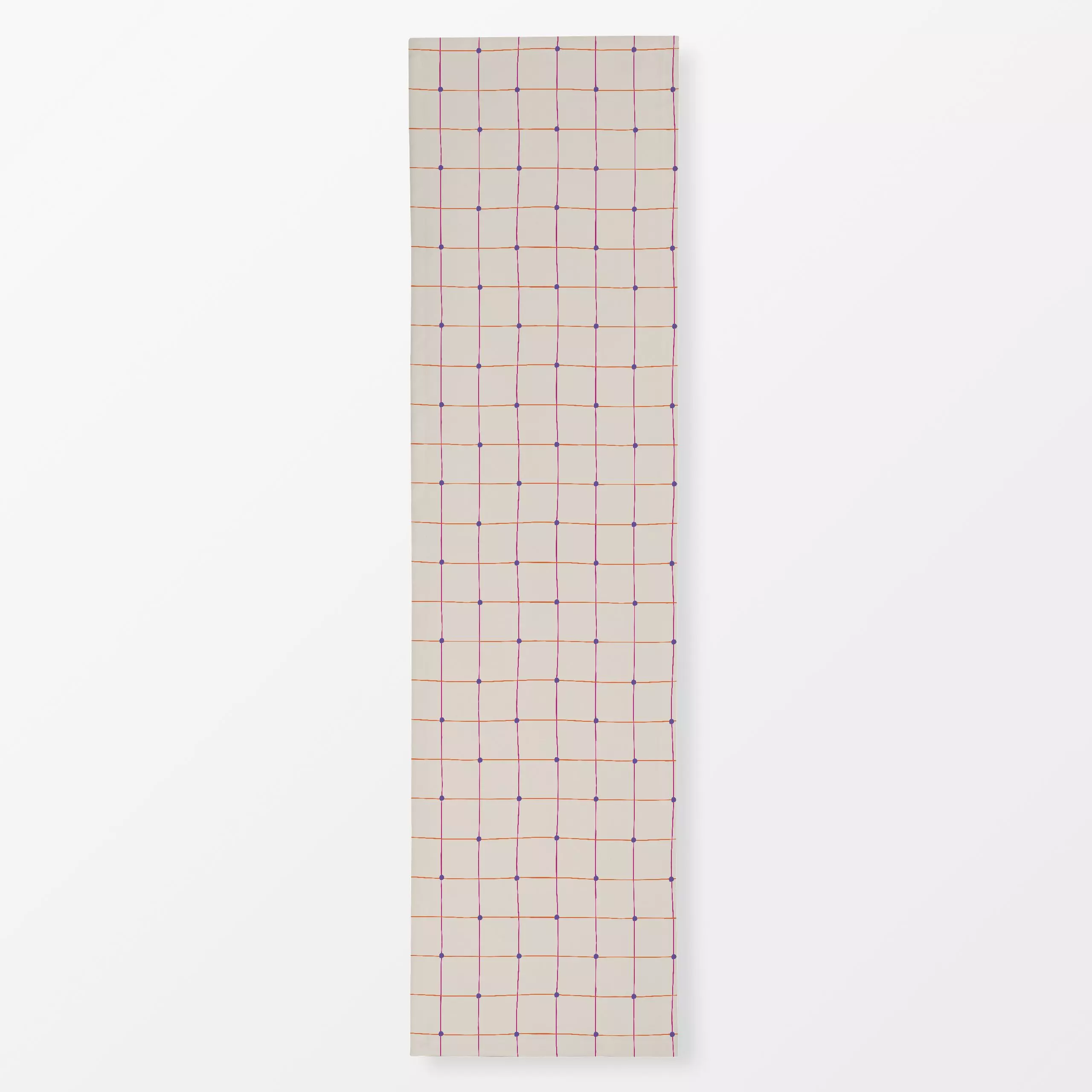 Tischläufer Karomuster Linien pink orange, tropisch, gemustert, Sommer, von Carolin Vonhoff