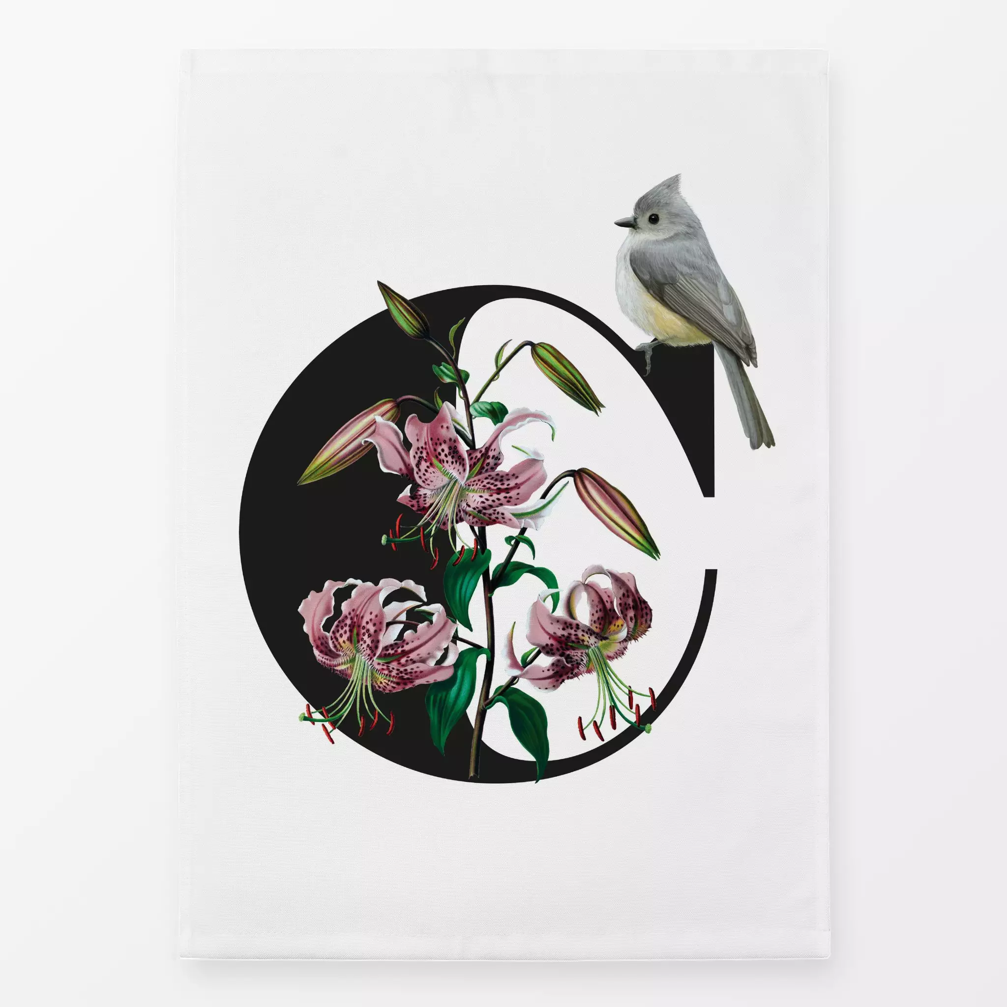 Geschirrtuch Botanical Alphabet C Botanical Alphabet C