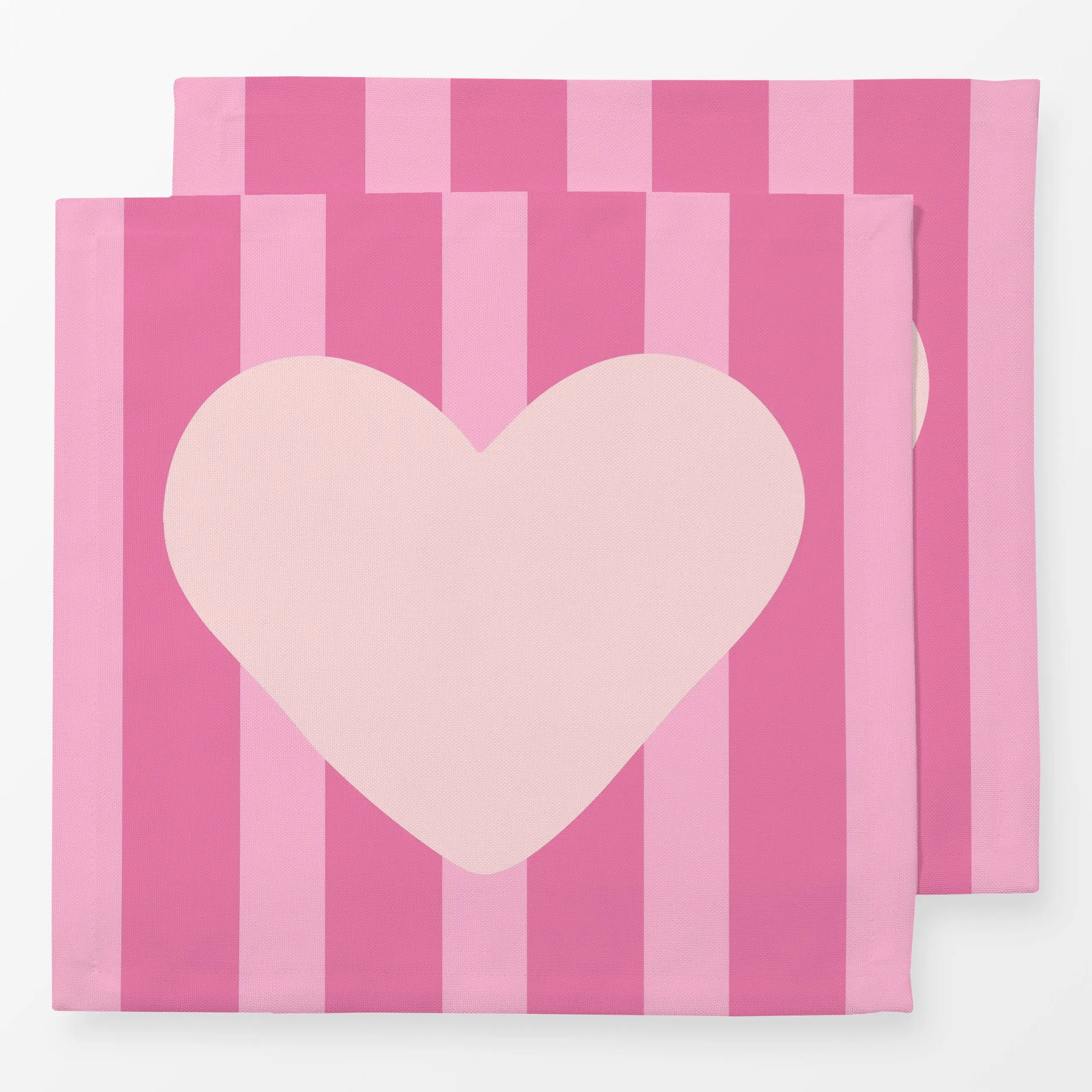 Servietten Heart & Stripes pink - Liebe, Romantik & Pride, Symbole & Muster, Anlässe - von „Karen Menzenbach"; rosa, Herzen,...