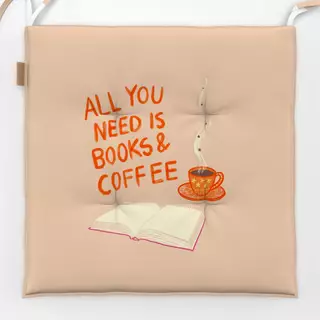 Sitzkissen All you need is books & coffee