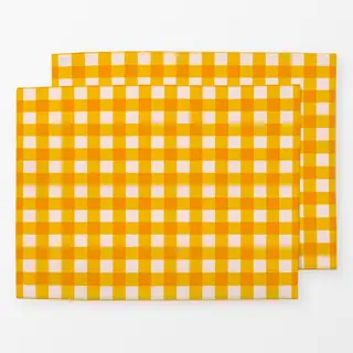 Tischset Plaid Gelb Rosa
