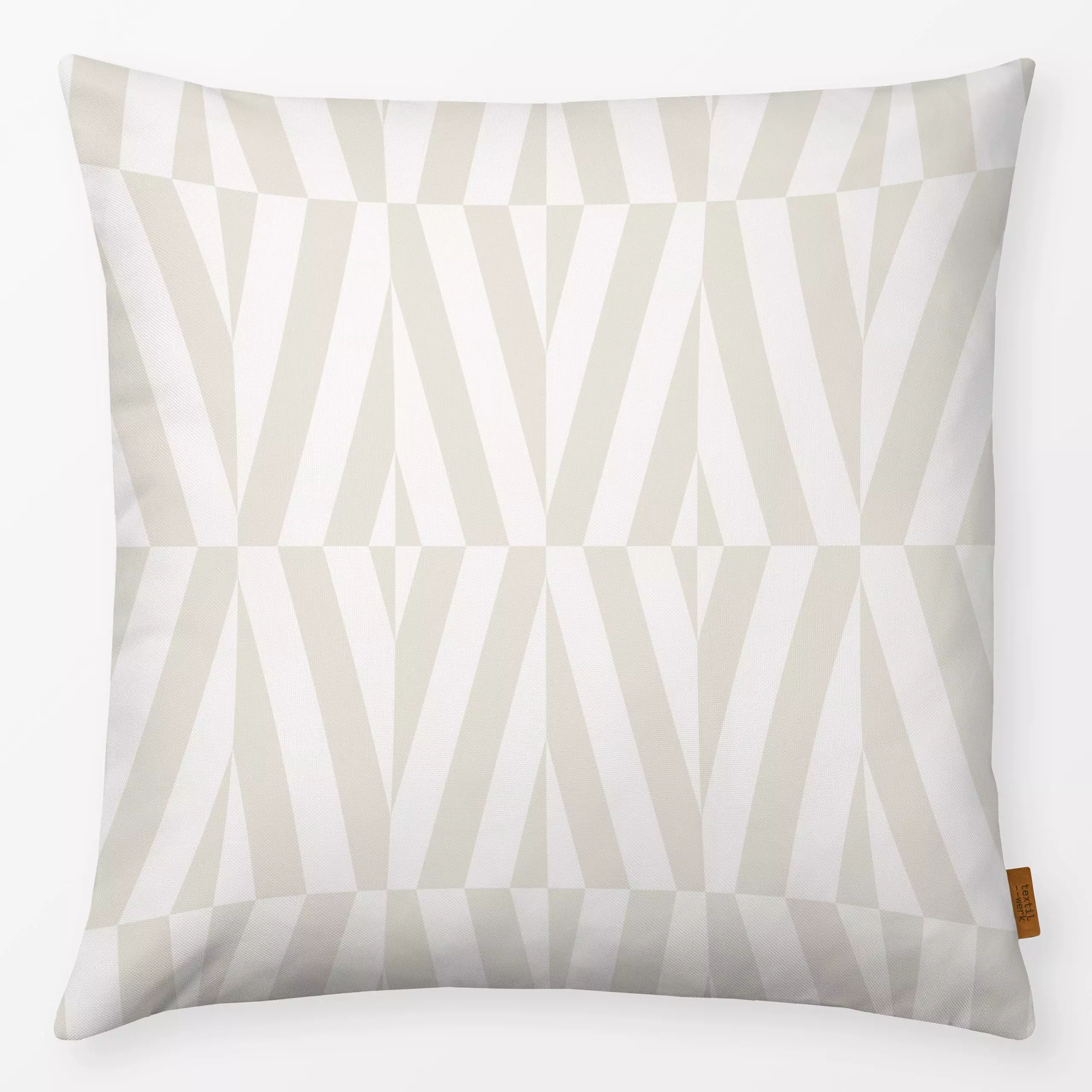 Kissen Evolve Zickzack Creme - Symbole & Muster - von „youdesignme"; boho, Streifen, Scandinavian, maritim, gestreift, Bohos...