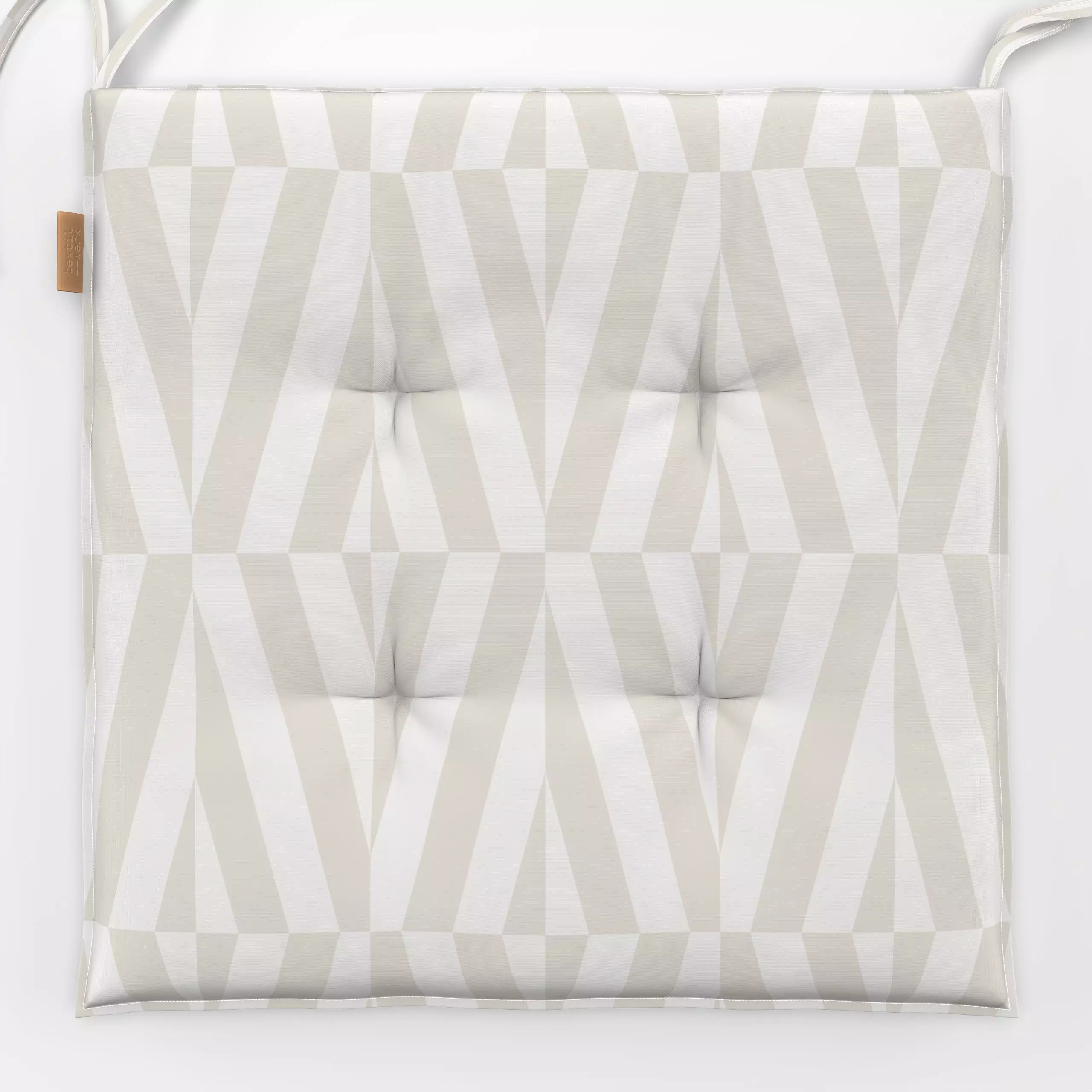 Sitzkissen Evolve Zickzack Creme - Symbole & Muster - von „youdesignme"; boho, Streifen, Scandinavian, maritim, gestreift, B...