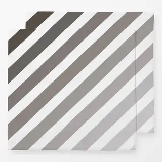 Servietten Gradient Streifen Grau
