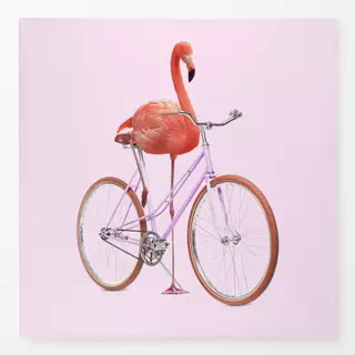 Tischdecke Flamingo Bike