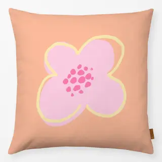Kissen Blume rosa korall