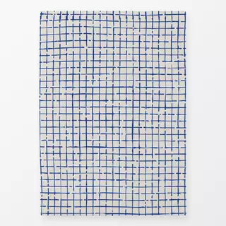 Geschirrtücher Netz Karo Blau Beige