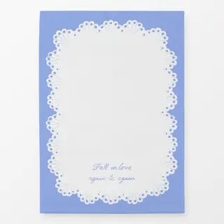 Geschirrtücher Spitzendeckchen Typo Blau