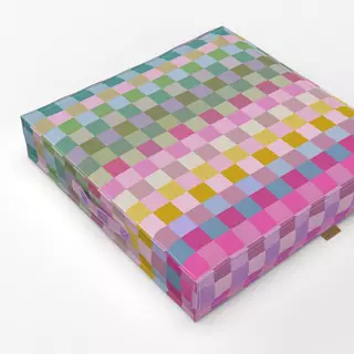 Bodenkissen Modern Checker Squares Pink