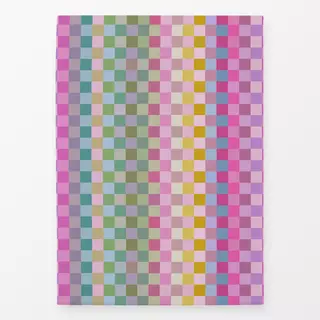 Geschirrtuch Modern Checker Squares Pink