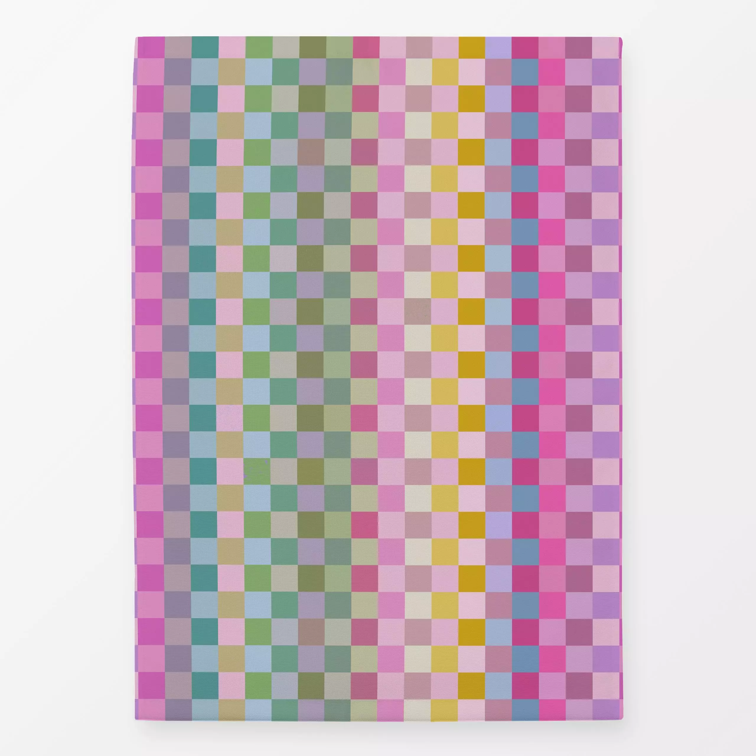 Geschirrtücher Modern Checker Squares Pink - Symbole & Muster - von „Ninola Design "; Muster, quadrate, Geometrie, Karo, Sch...