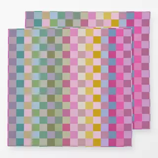 Servietten Modern Checker Squares Pink