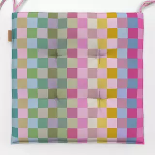 Sitzkissen Modern Checker Squares Pink