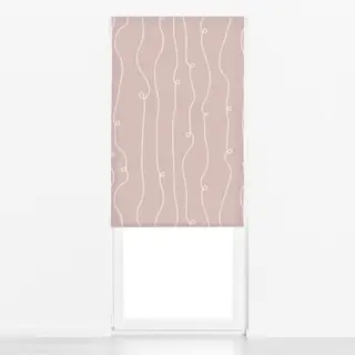 Raffrollo Perlenkette Streifen Sand