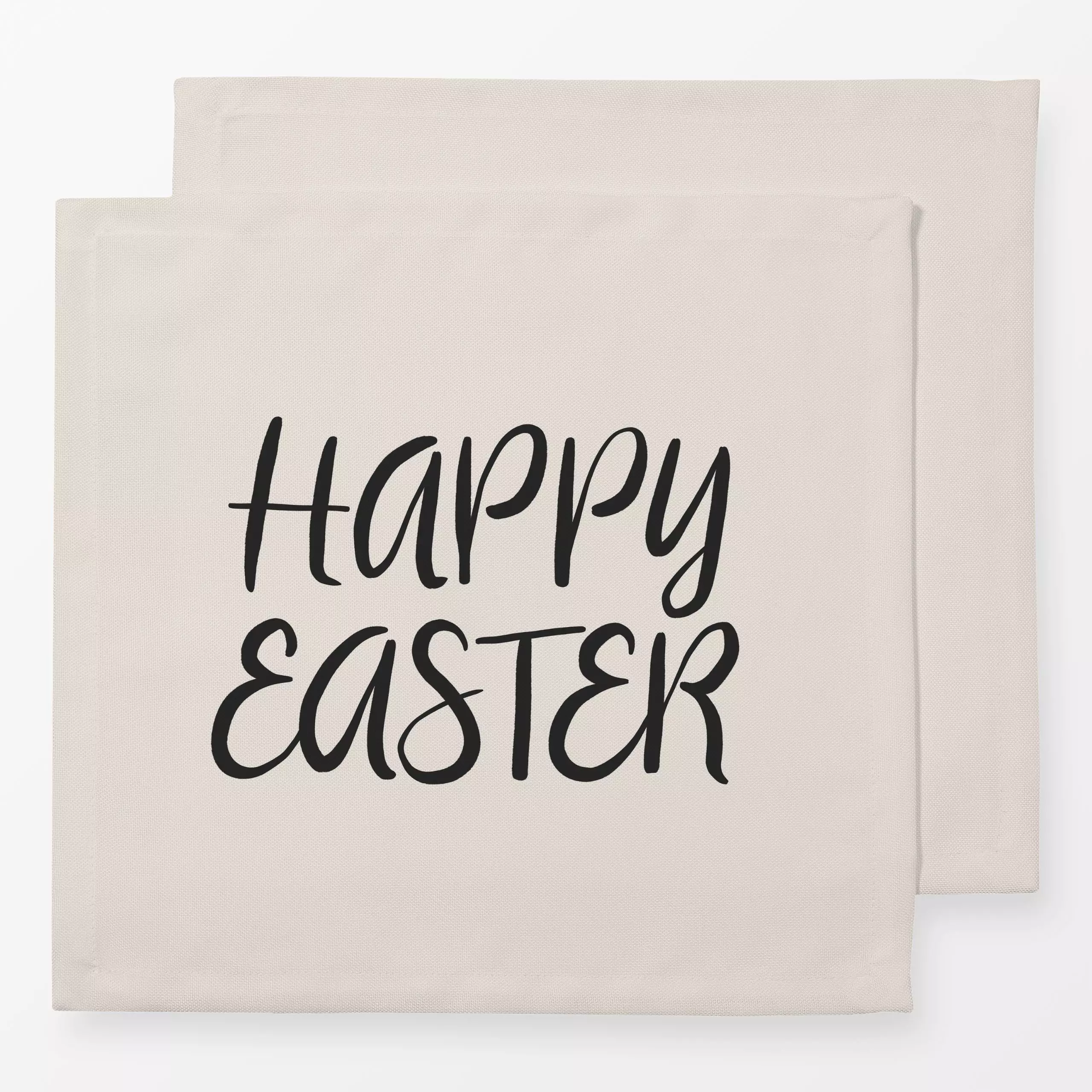 Servietten Happy Easter offwhite - Frühling, Sprüche & Schriftzüge, Anlässe, Ostern - von „Studio Kesse"; Ostern, Spruchkiss...