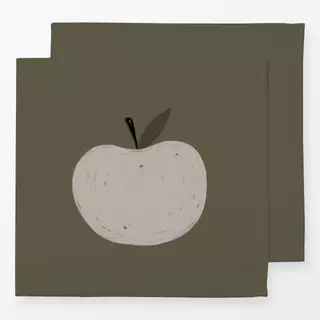 Servietten Apfel grau
