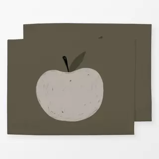 Tischset Apfel grau