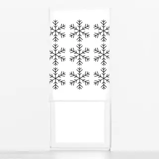 Raffrollo Weihnachtssterne schwarz