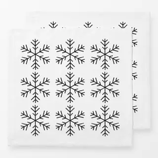 Servietten Weihnachtssterne schwarz