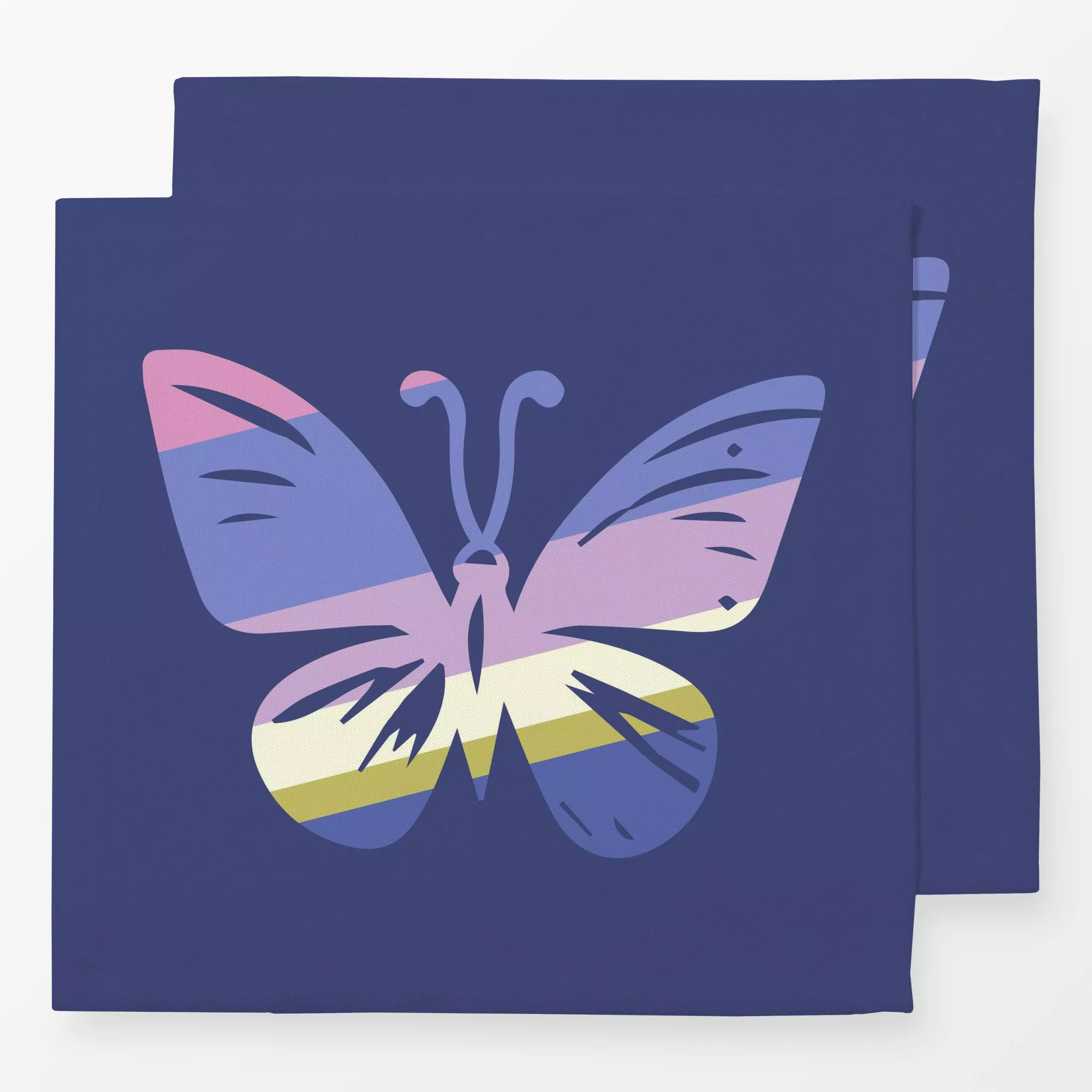 Servietten Farbfreude Schmetterling 1 - Frühling, Tiere - von „Primus Pattern"; Streifen, Schmetterling, Sommer, Butterfly, ...