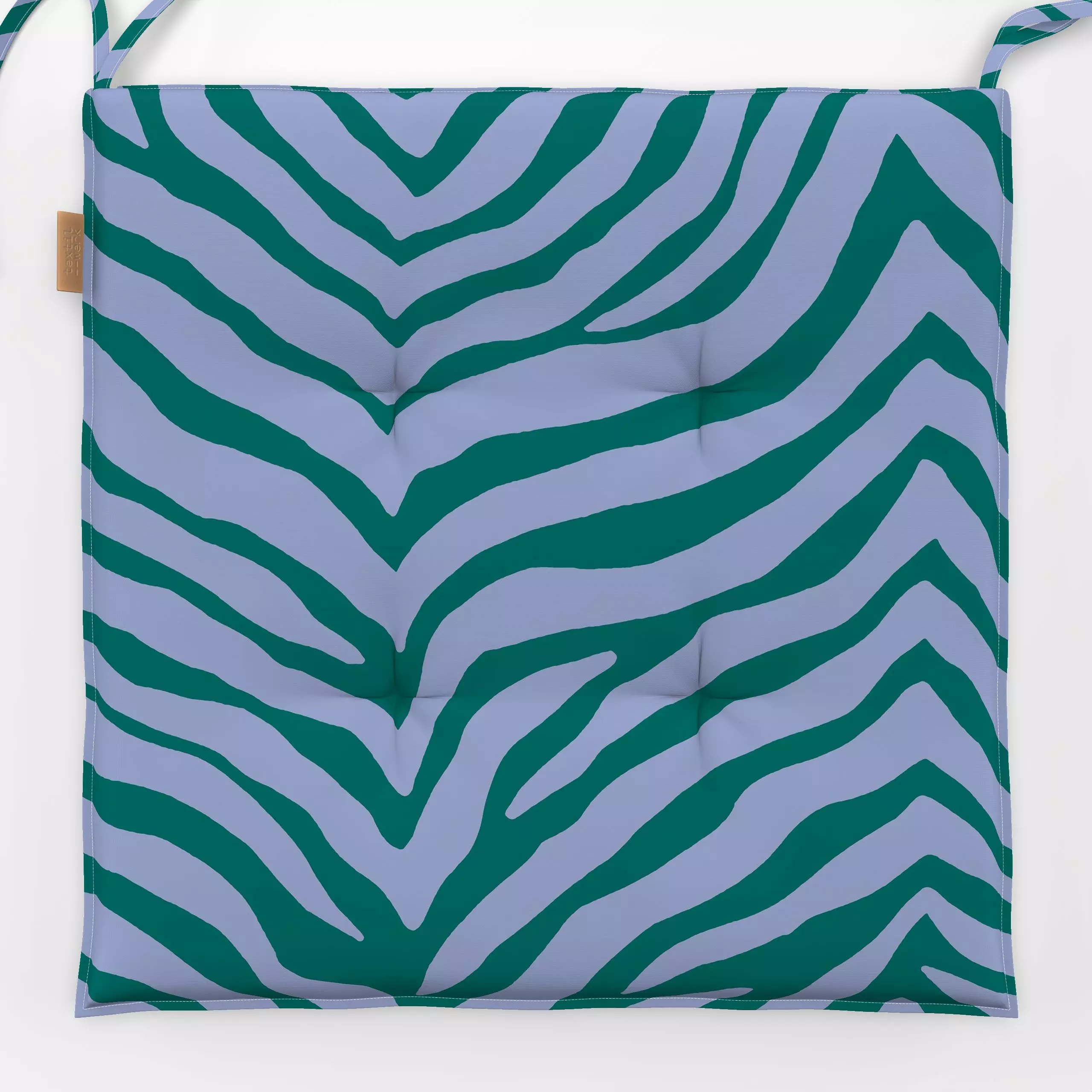 Sitzkissen Zebra Grün Lavendel - Sommer, Tiere, Symbole & Muster - von „Studio Kesse"