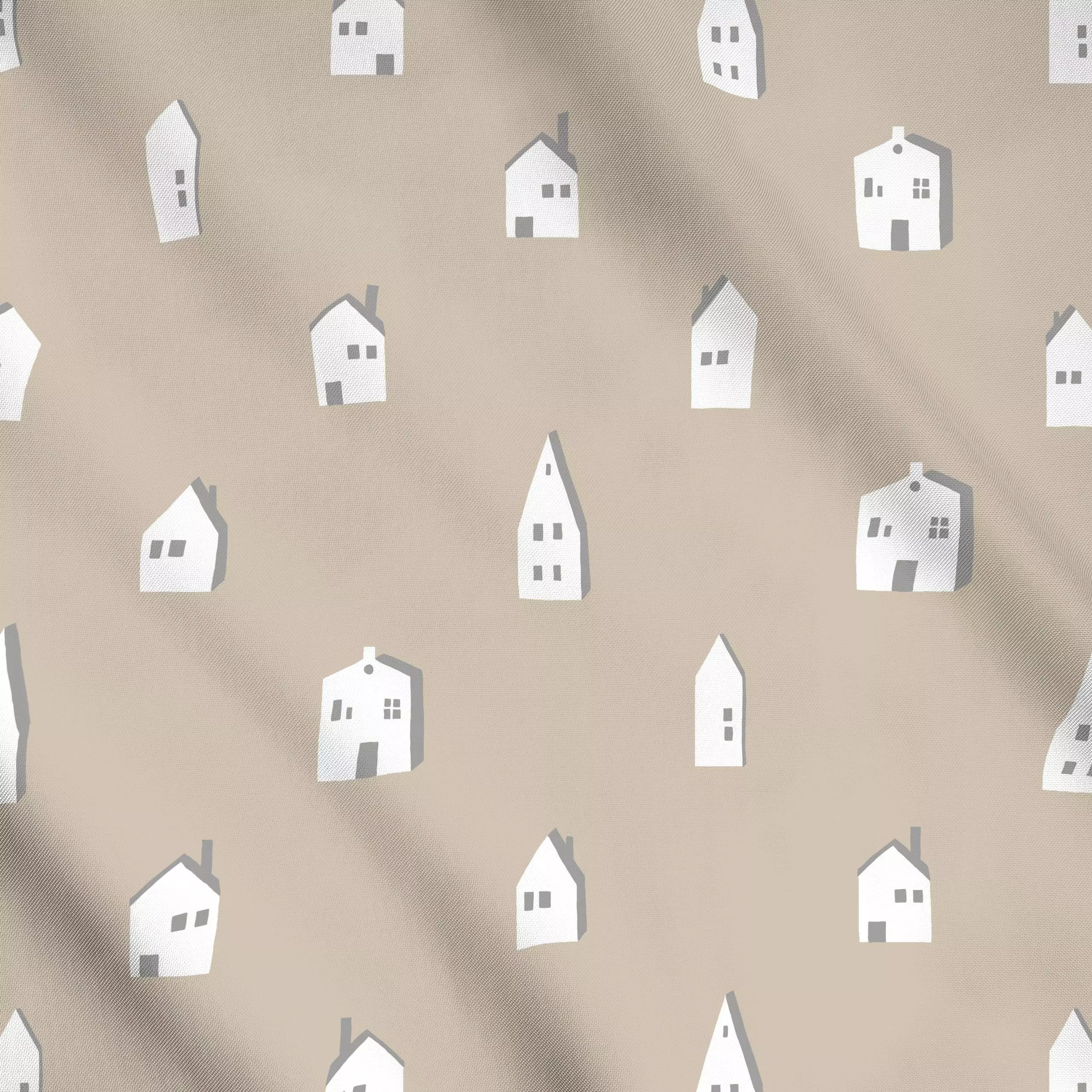 Meterware Kleine Häuschen - Städte & Länder, Weihnachten, Winter - von „Studio Kesse"; Home, Hygge, Weihnachten, Winter, Hau...