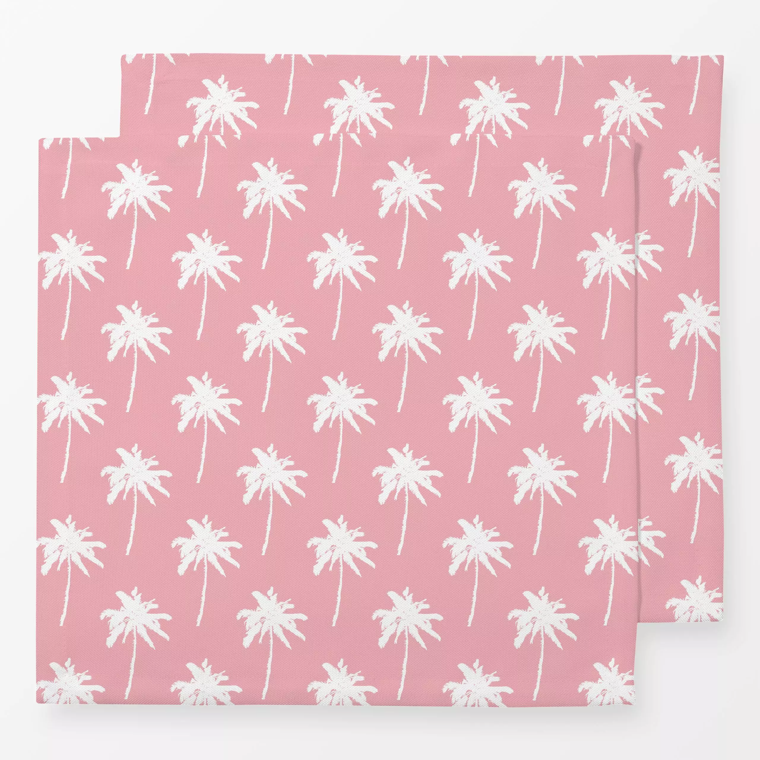 Servietten Palmen Pink - Sommer, Retro & Vintage - von „Andrea Liesert"; Palmen, Summerfeeling, outdoorkissen, VintageHolida...