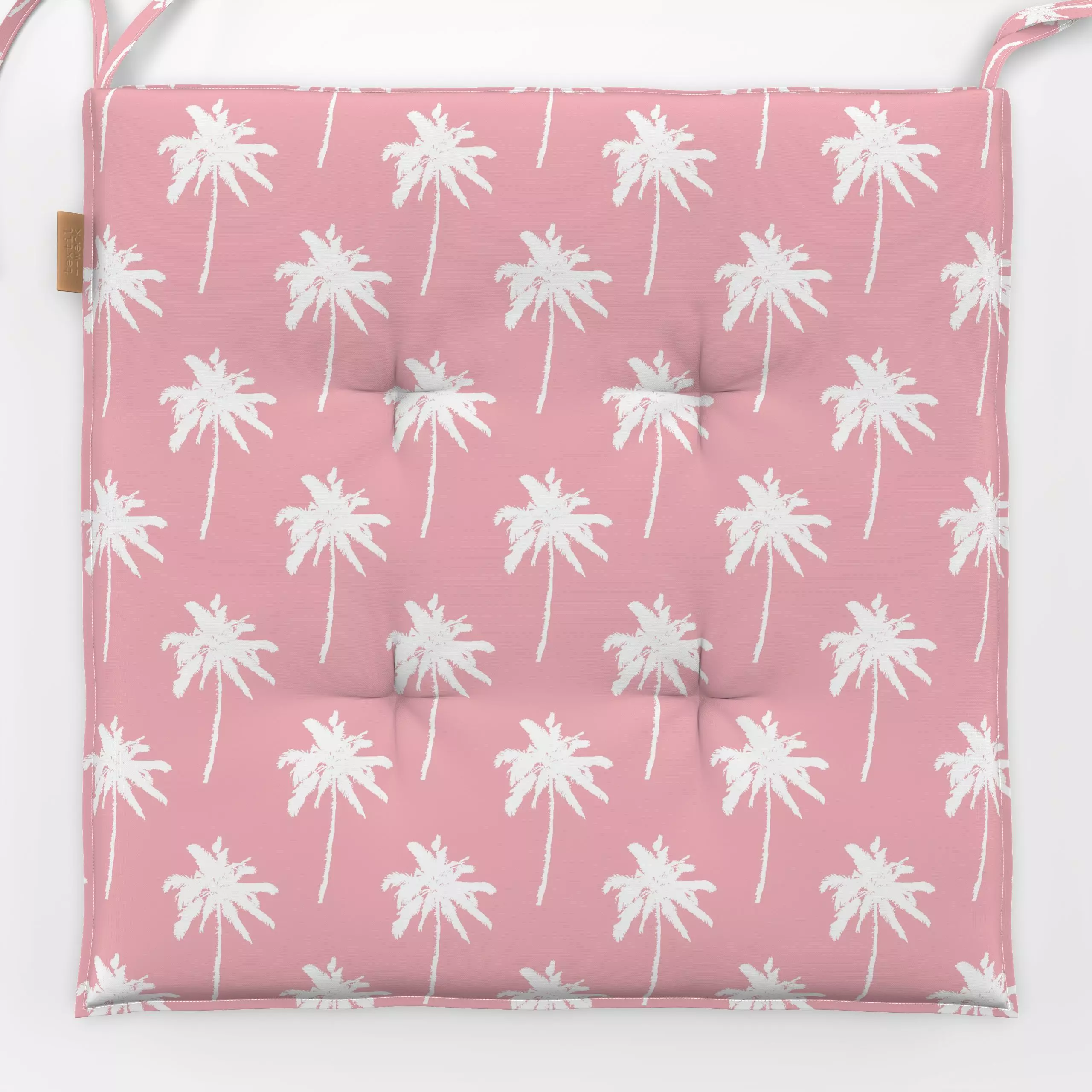 Sitzkissen Palmen Pink - Sommer, Retro & Vintage - von „Andrea Liesert"; Palmen, Summerfeeling, outdoorkissen, VintageHolida...