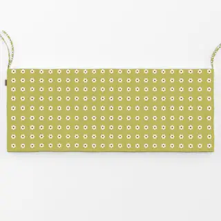 Bankauflage Blümchen Beige Hellgrün