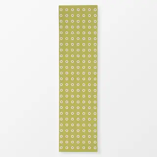 Tischläufer Blümchen Beige Hellgrün