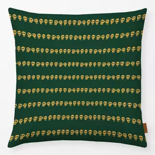 Kissen Skull Stripe Green