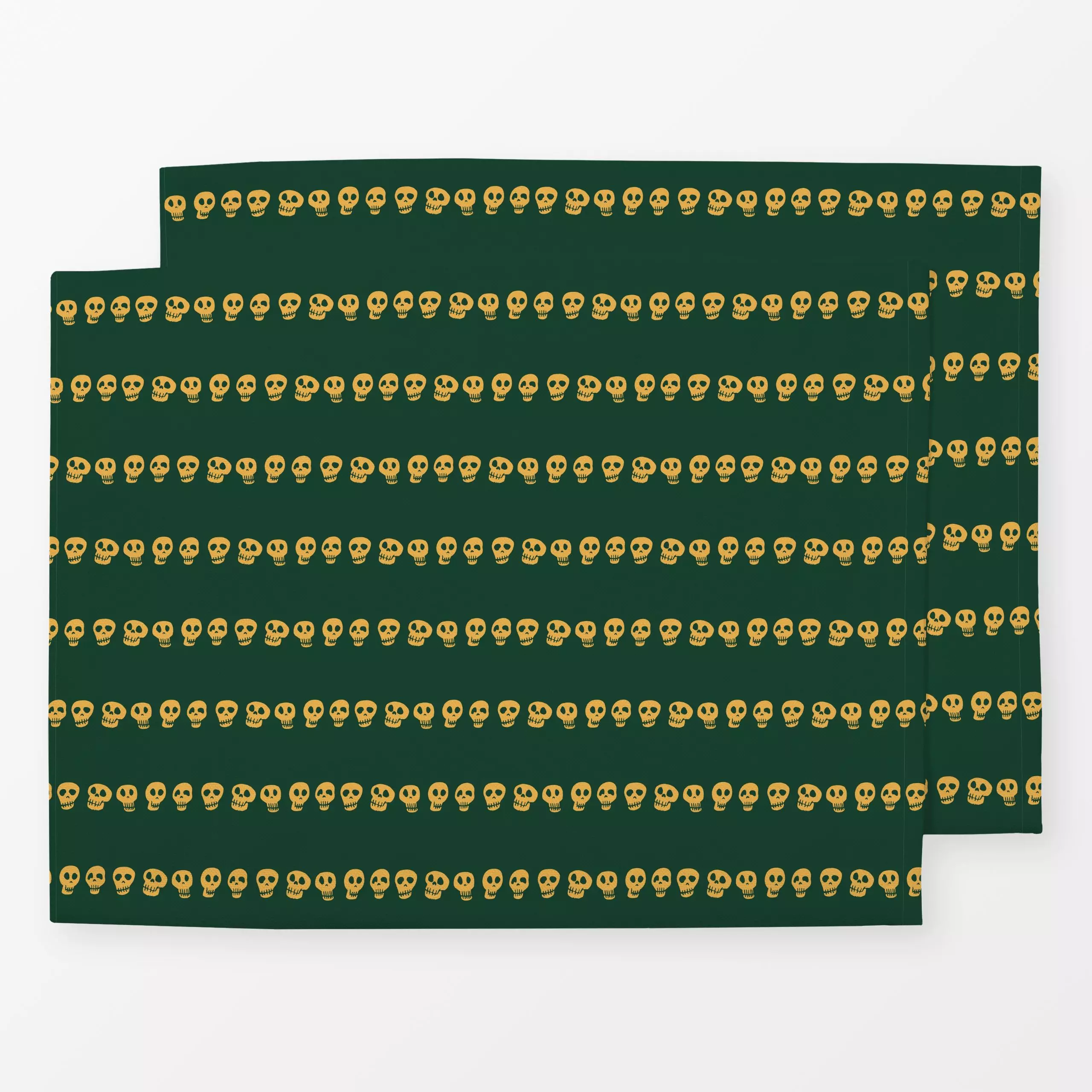 Tischset Skull Stripe Green, von Verena Klöpper