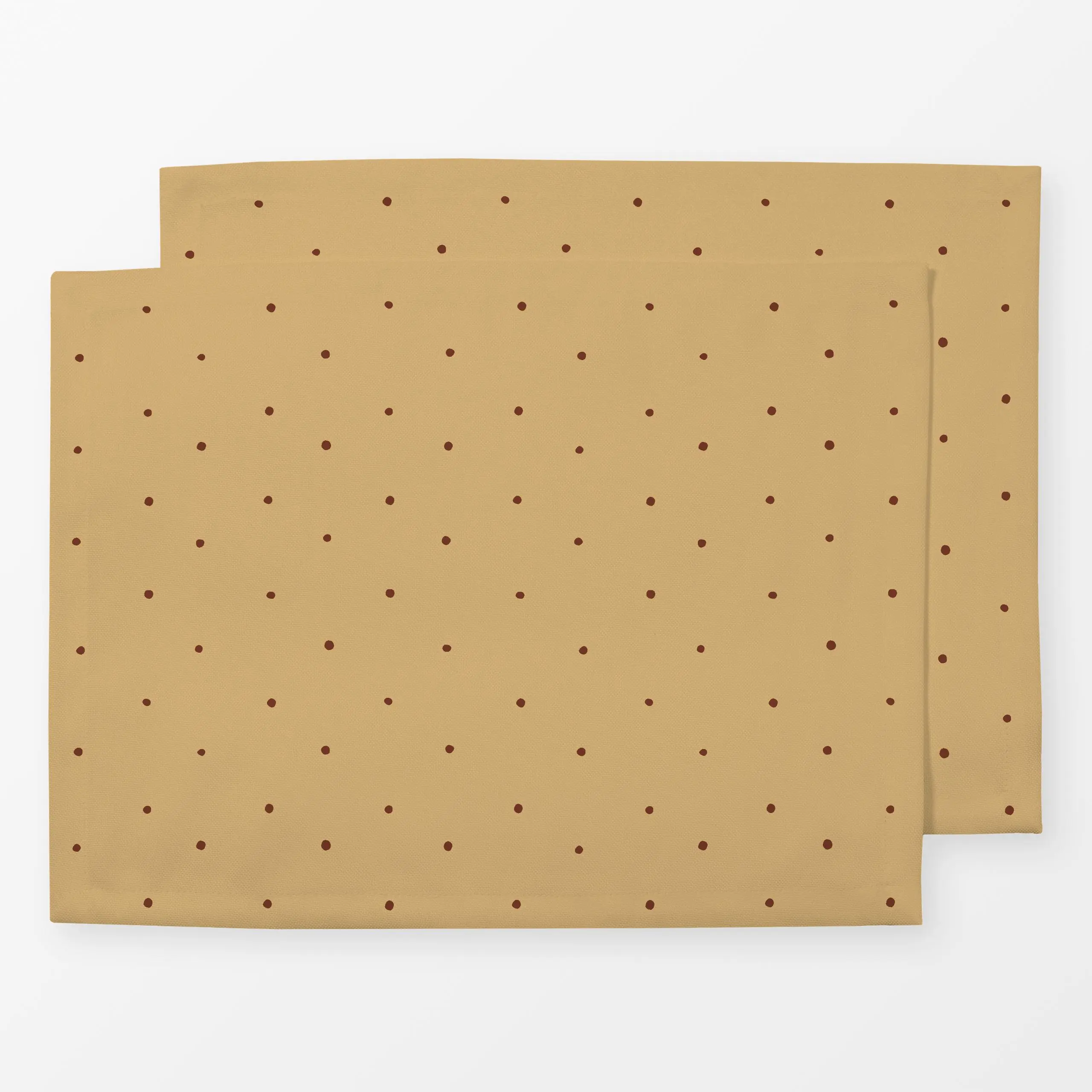Tischset Mountain Dots - Herbst, Sommer, Symbole & Muster - von „Julia Schumacher"; minimal, beige, Dots, Polkadots, camel, ...