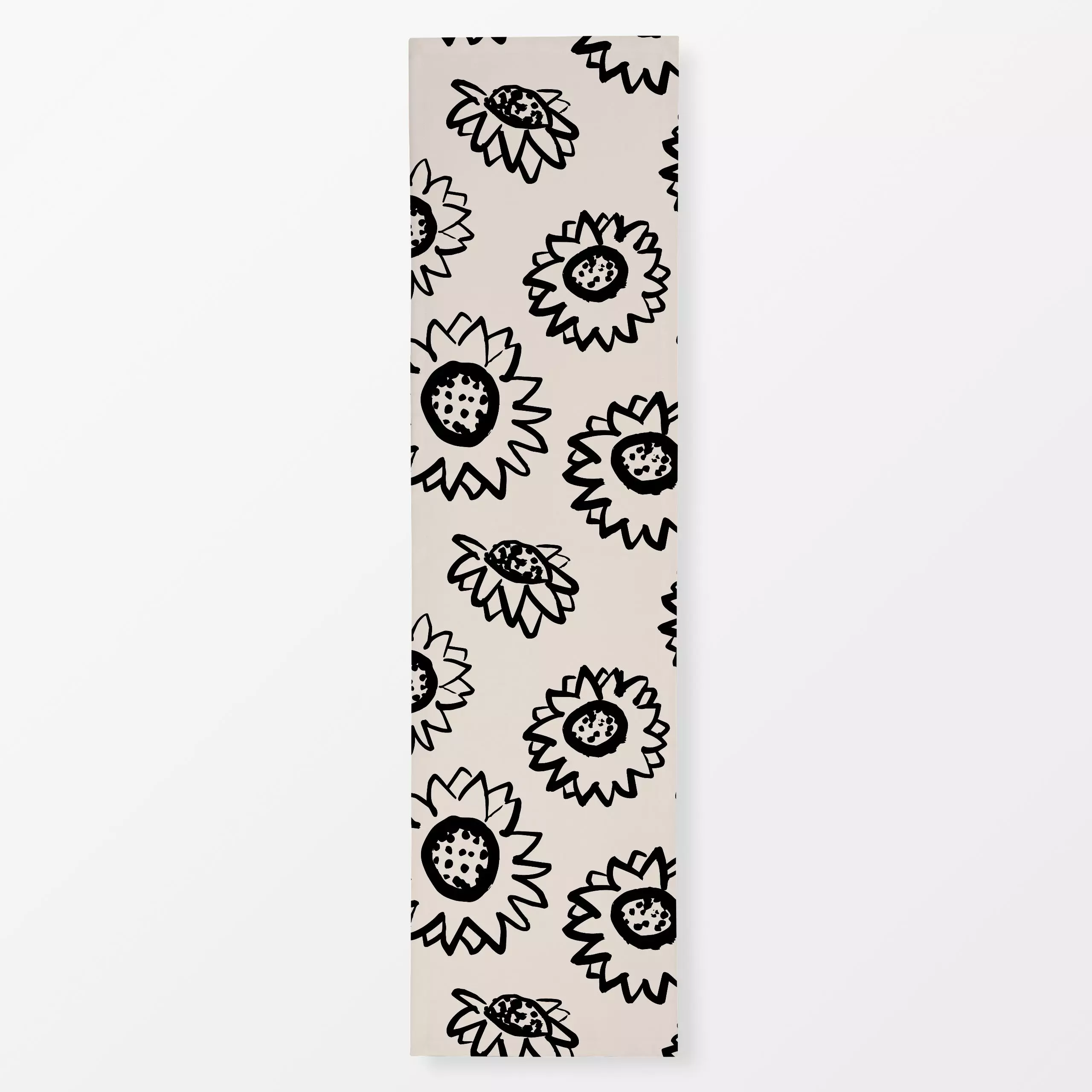 Tischläufer Sonnenblume Schwarz - Blumen & Florales - von „Kruth Design"; modern, Herbst, geschenkidee, Herbstdeko, Blumenmu...