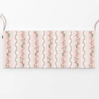 Bankauflage Blumen und Streifen Pink