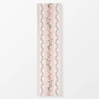 Tischläufer Blumen und Streifen Pink
