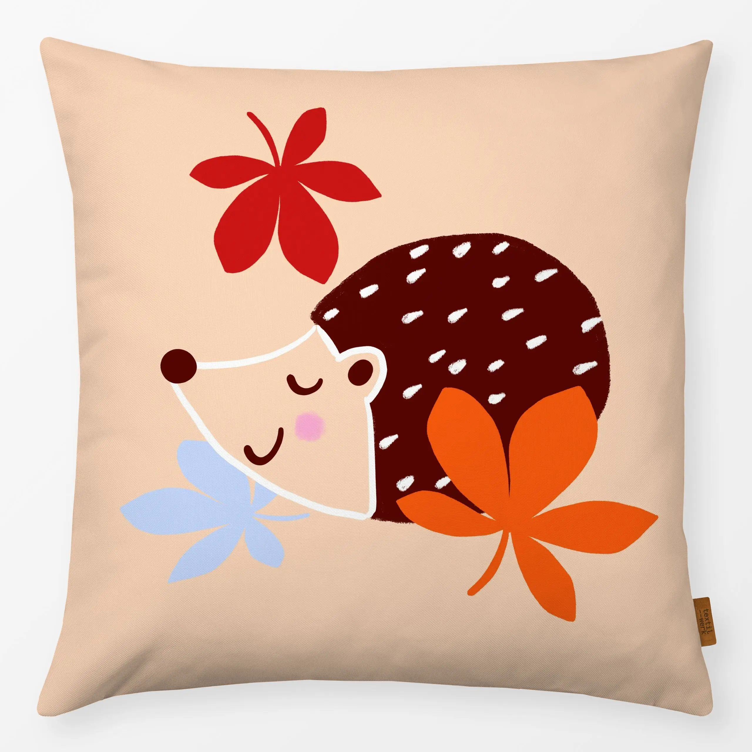 Kissen Hygge Igel - Herbst, Kinderzimmer & Motive für Kinder, Tiere - von „Julia Reyelt"; Kinder, Wald, Hygge, Igel, niedlic...