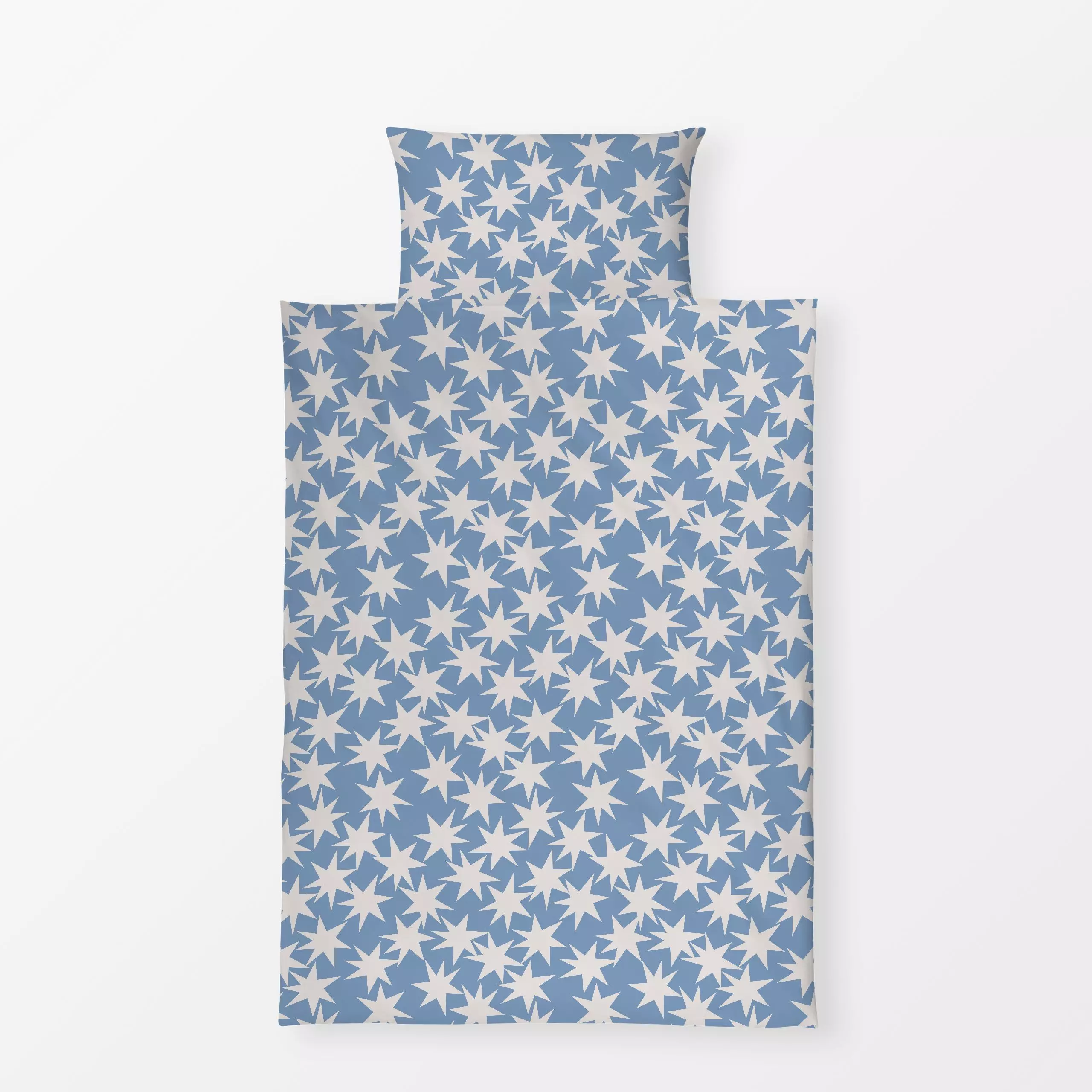 Bettwäsche Magical Stars Blue - Weihnachten, Symbole & Muster, Anlässe - von „Jana Driver"; Muster, Sterne, beige, blau, pat...
