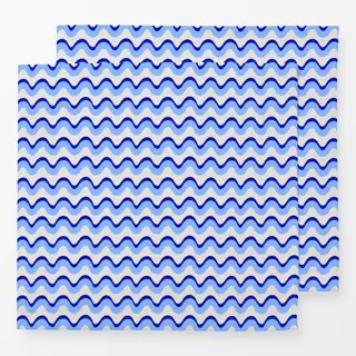 Servietten Wellen Blau Hell