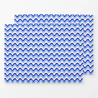Tischset Wellen Blau Hell