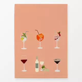 Geschirrtücher Cocktails Pfirsich