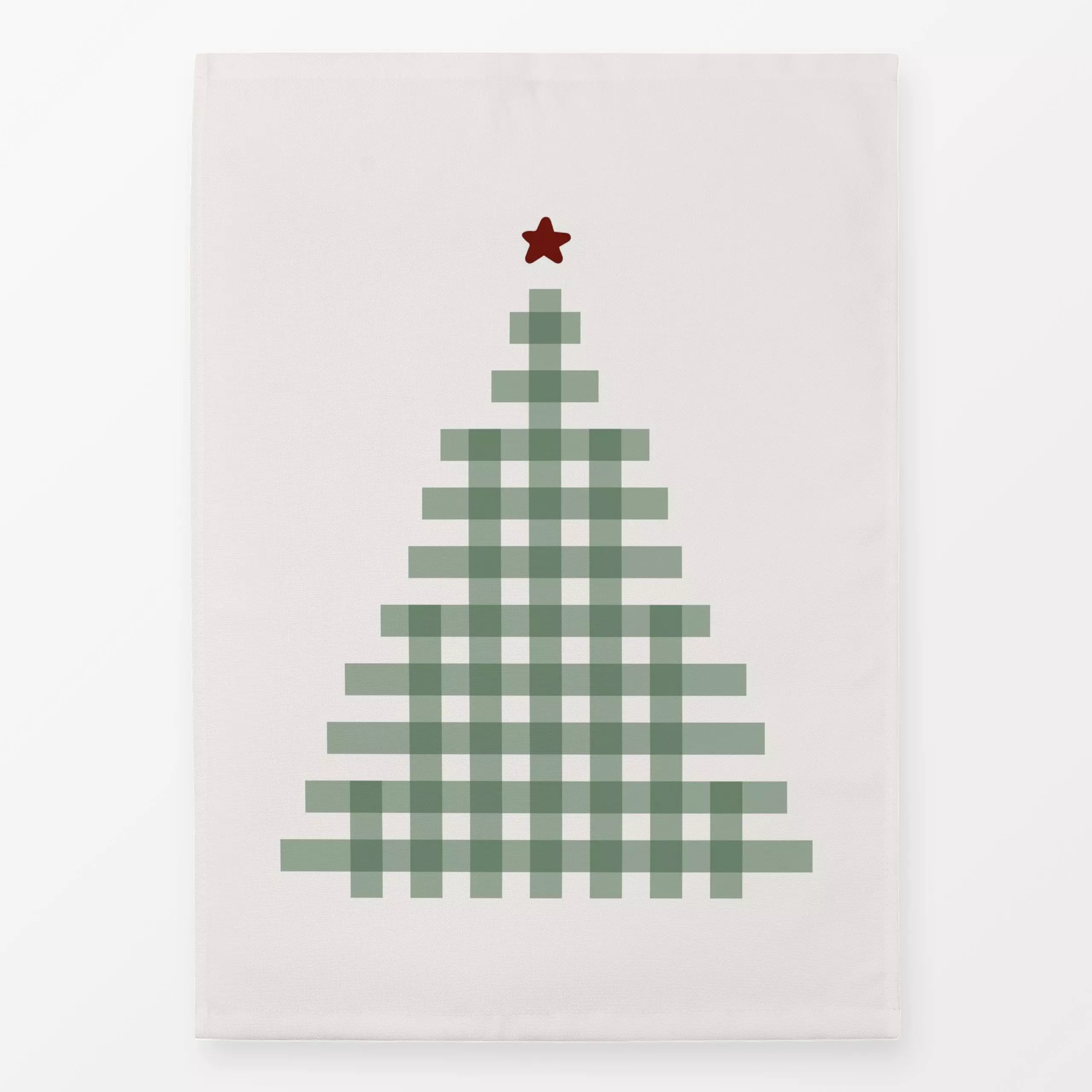 Geschirrtücher Karo Tree Green - Weihnachten, Anlässe - von „Kruth Design"; Tannenbaum, Weihnachtsbaum, Weihnachten, Karo, x...