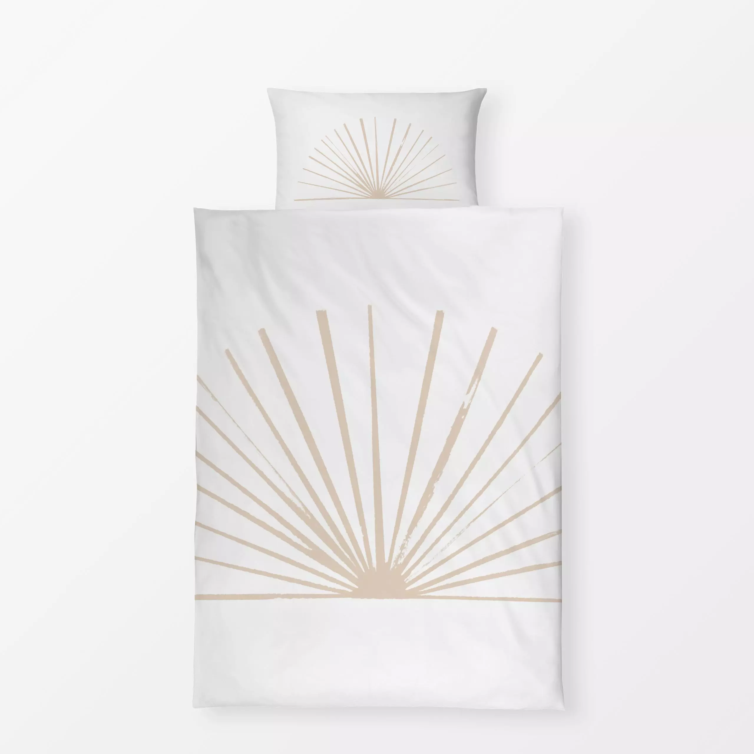 Bettwäsche sunrise desert sand - Natur & Landschaft, Sommer, Symbole & Muster - von „LEEMO"; Natur, Textur, minimal, linie, ...