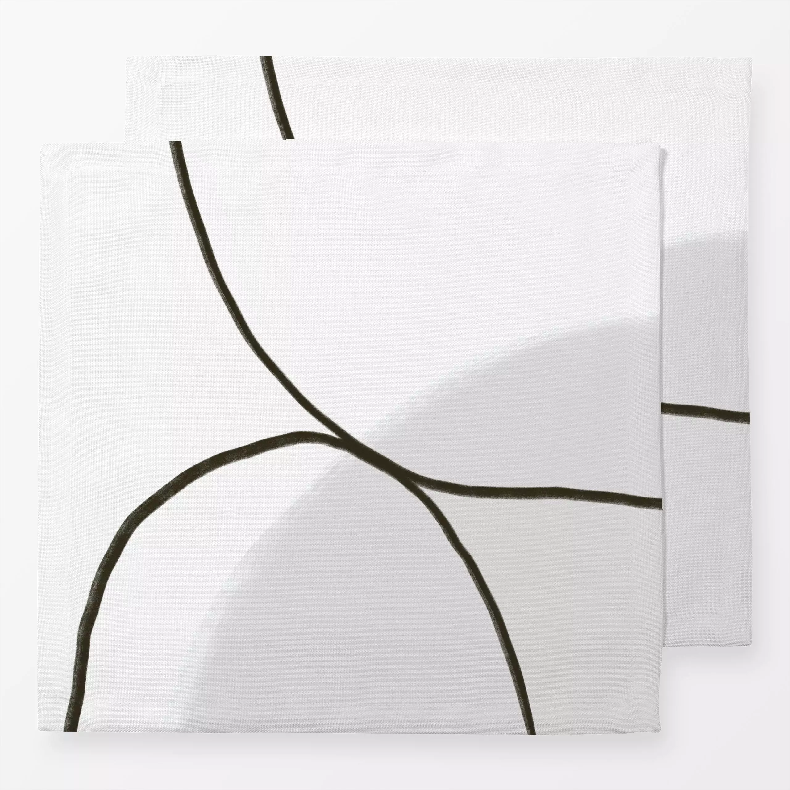 Servietten Stein & Linie - Symbole & Muster - von „Sophie Augustin Illustration"; abstrakt, Minimalismus, Steine, minimalist...