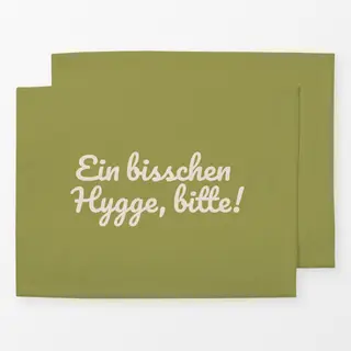 Tischset Ein bisschen Hygge grün