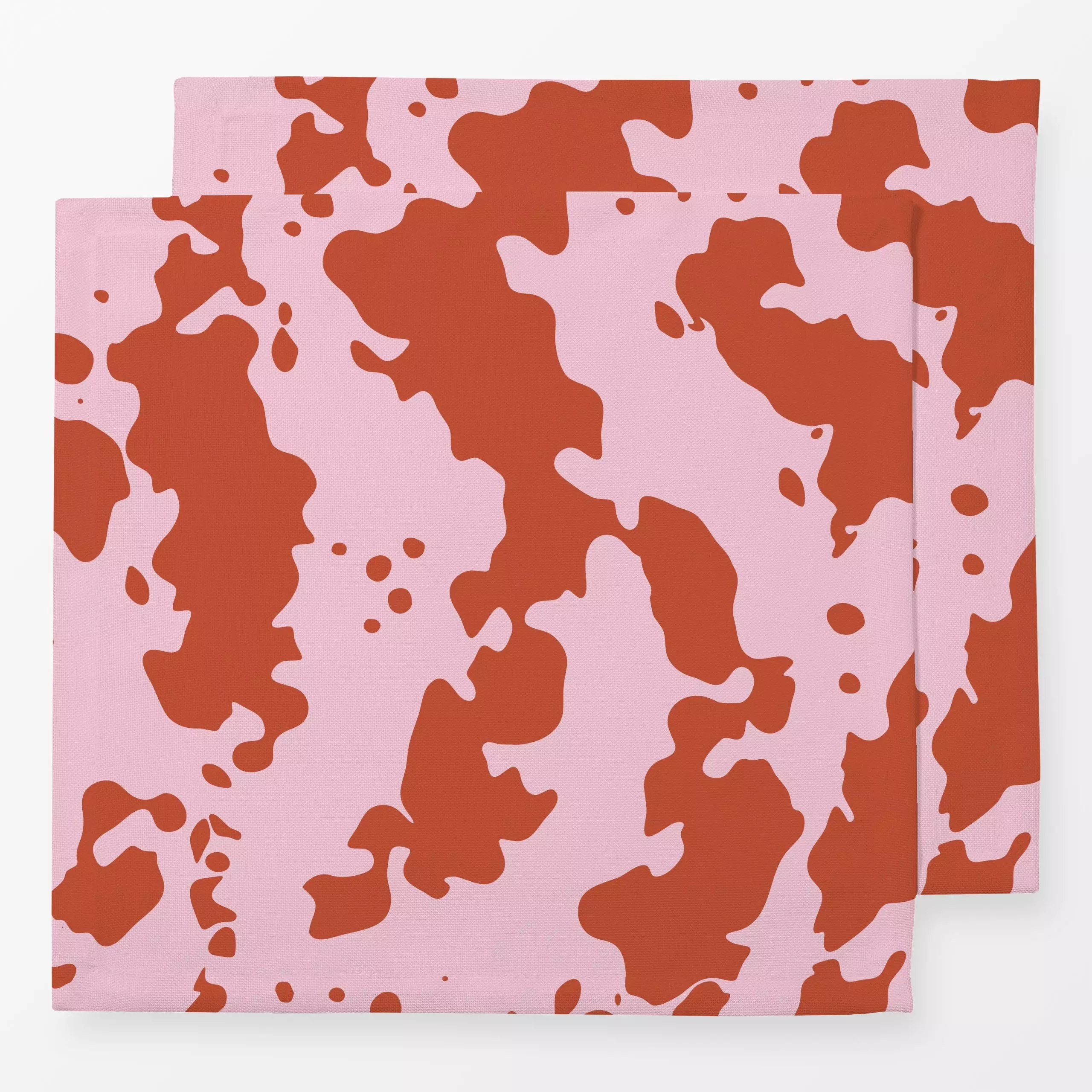 Servietten Organic Shapes | rot - Symbole & Muster - von „moDeern Design Studio"; abstrakt, Punkte, rosa, modern, formen, ro...